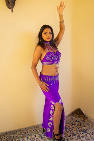 Versace of Cairo: Purple Bra and Skirt