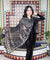 Modern Black and Silver Assuit Shawl With Mixed Motif Design