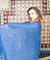 Modern Blue and Silver Assuit Shawl With Multi Diamonds Design