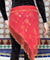 Assuit Beaded Hip Scarf/Sash Red with Gold Beads