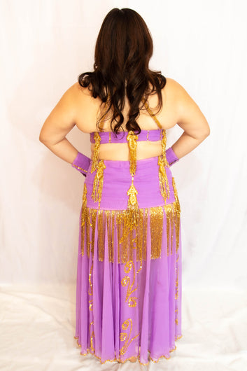 1940s Samia Gamal Style Costume - Lavendar & Gold